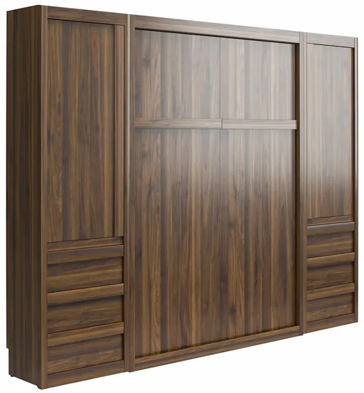 Paramount Murphy Bed with 2 Armoire Side Cabinets