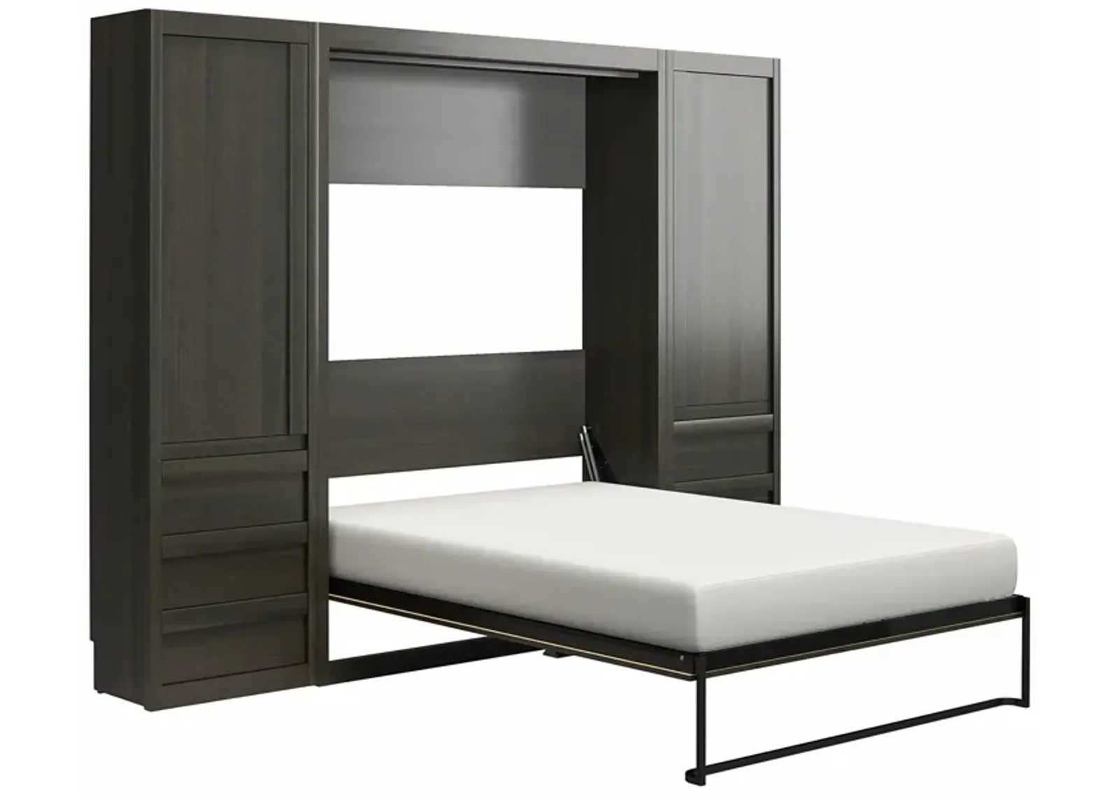 Paramount Murphy Bed with 2 Armoire Side Cabinets