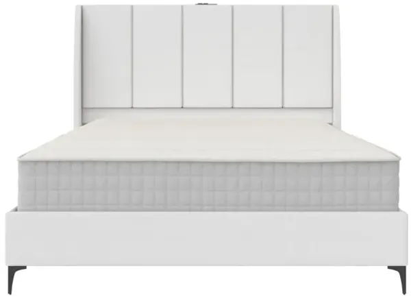 Lamora Upholstered Wingback Bed with USB Port