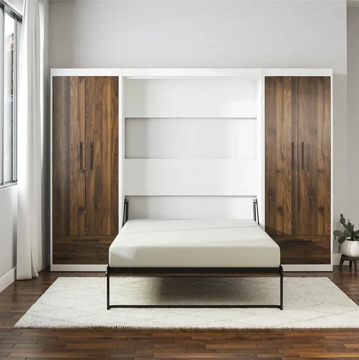 Pinnacle Wall Bed Bundle with 2 Wardrobe Side Cabinets