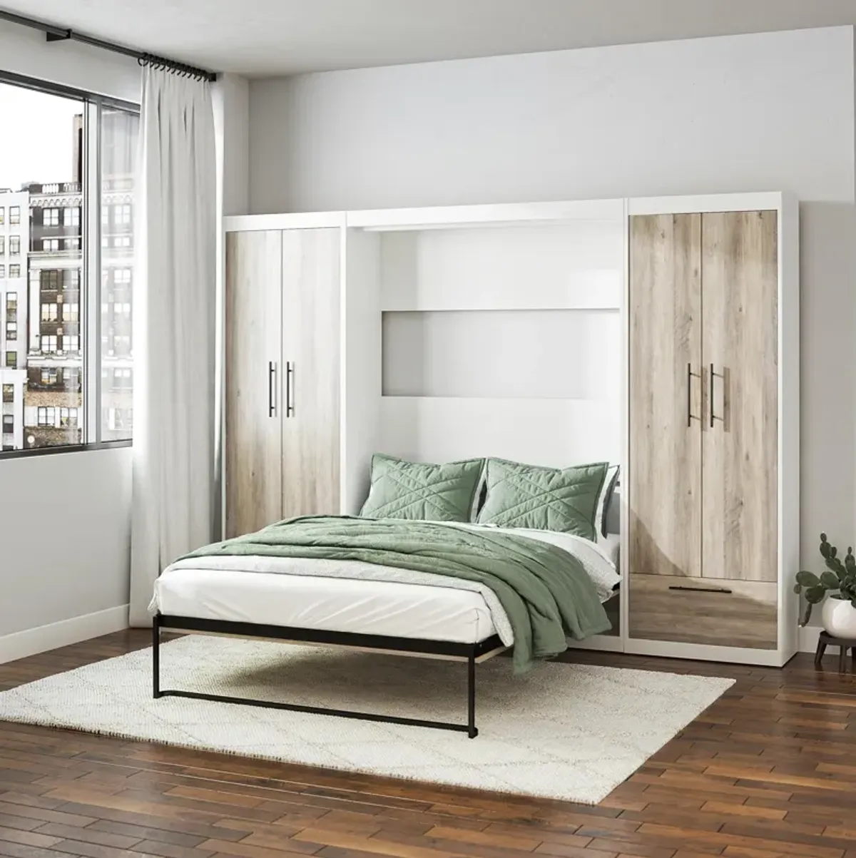 Pinnacle Wall Bed Bundle with 2 Wardrobe Side Cabinets