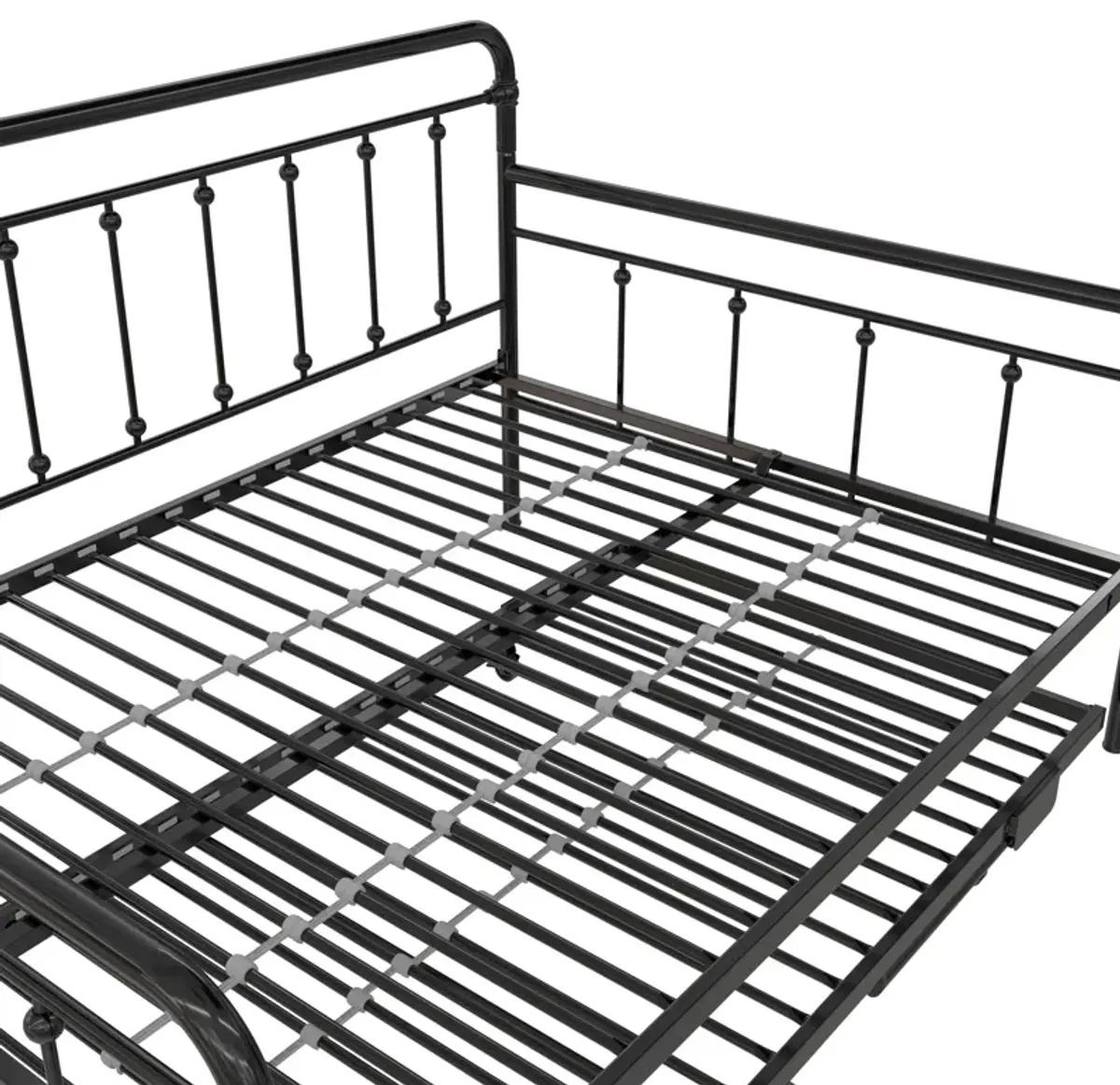 Locky Metal Daybed with Pop Up Trundle Bed