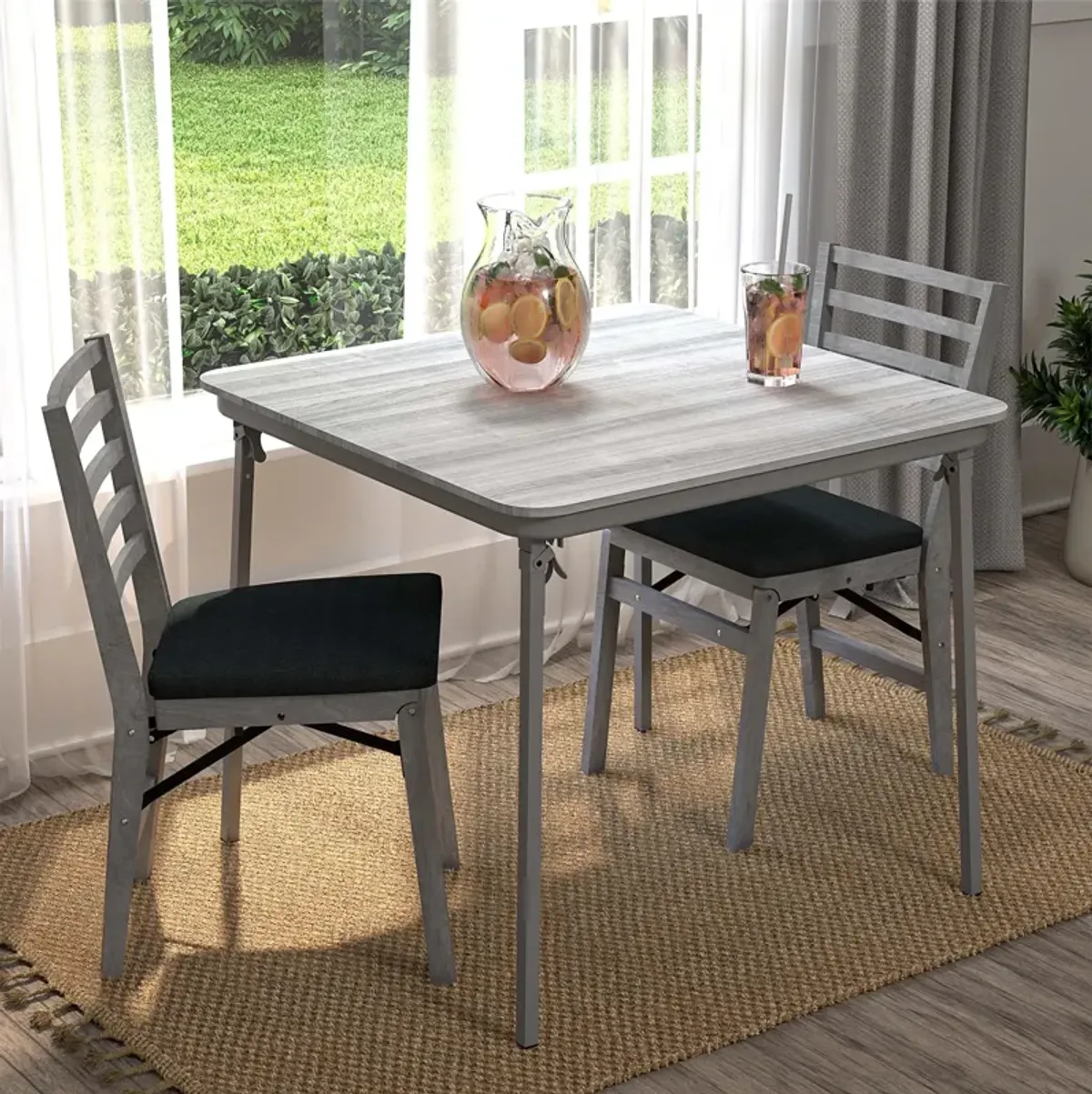 34" x 34" Square Folding Table With Melamine Top