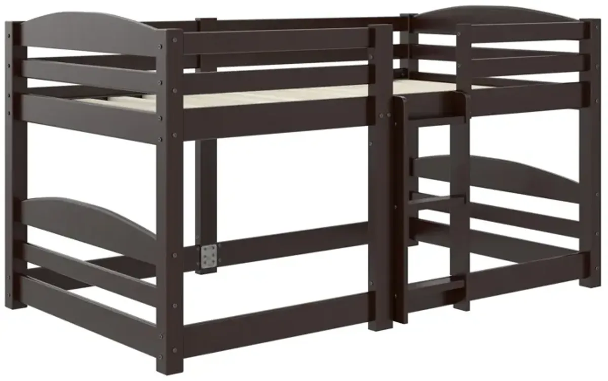 Birley Low Wood Bunk Bed with Integrated Ladder