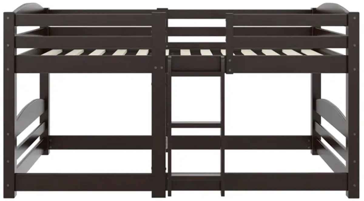 Birley Low Wood Bunk Bed with Integrated Ladder