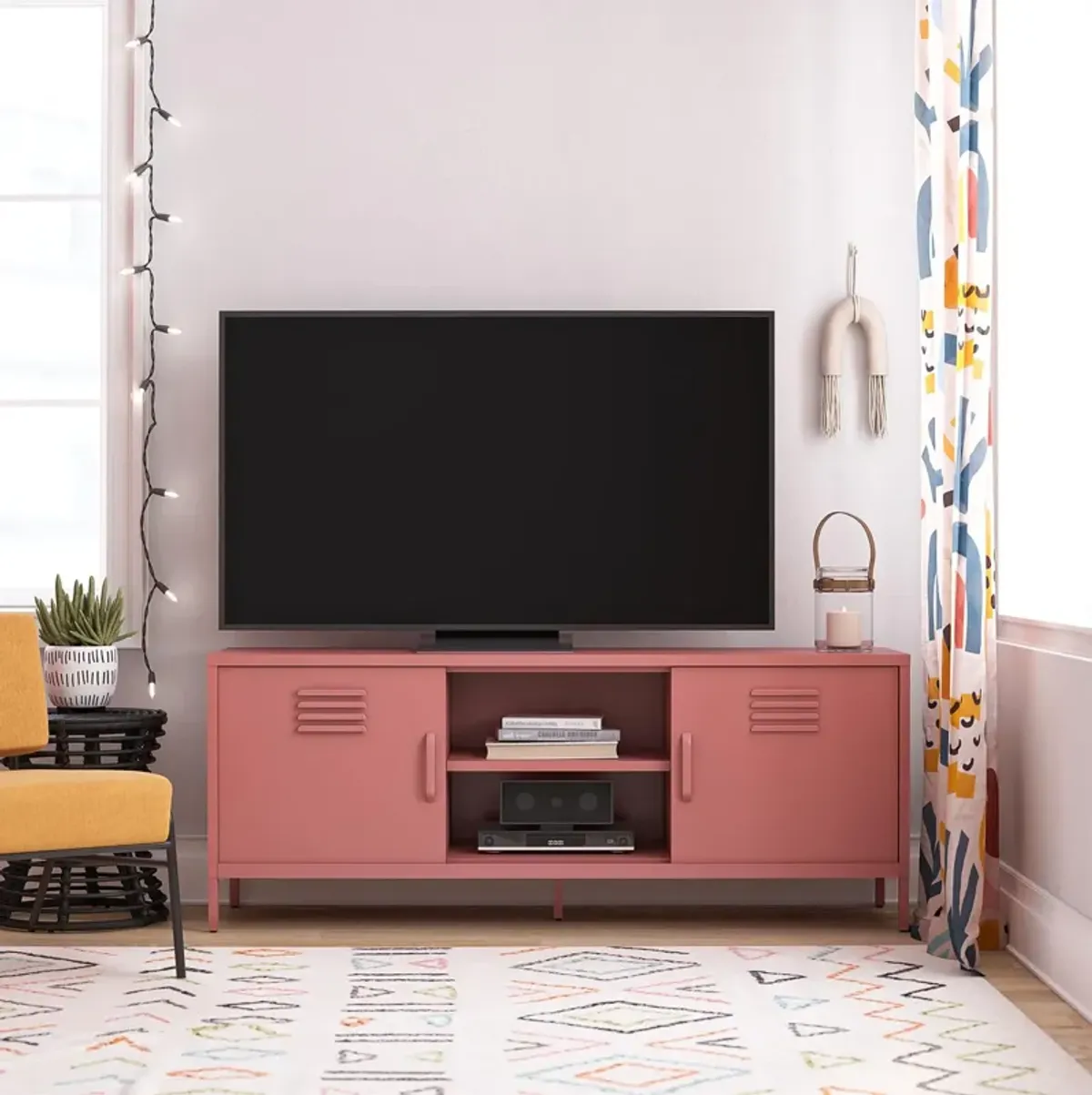 Cache Metal Locker-Style TV Stand for TVs up to 65"