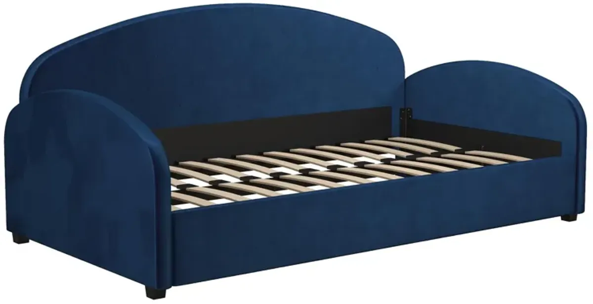 Moon Velvet Upholstered Daybed with Rounded Headboard