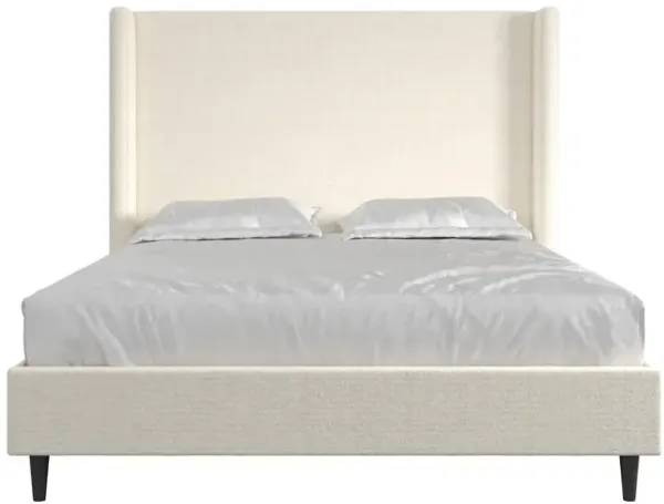 Eveline Upholstered Wingback Bed