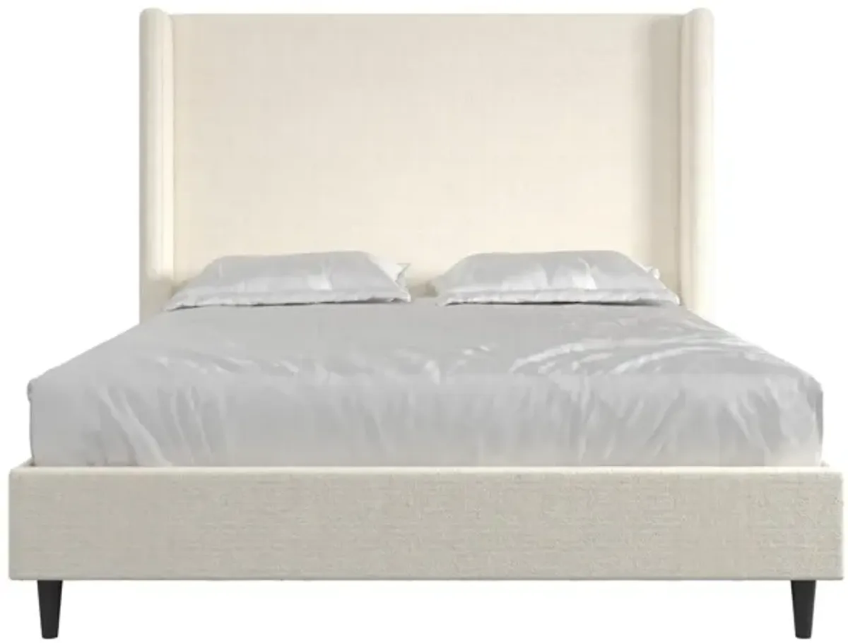 Eveline Upholstered Wingback Bed