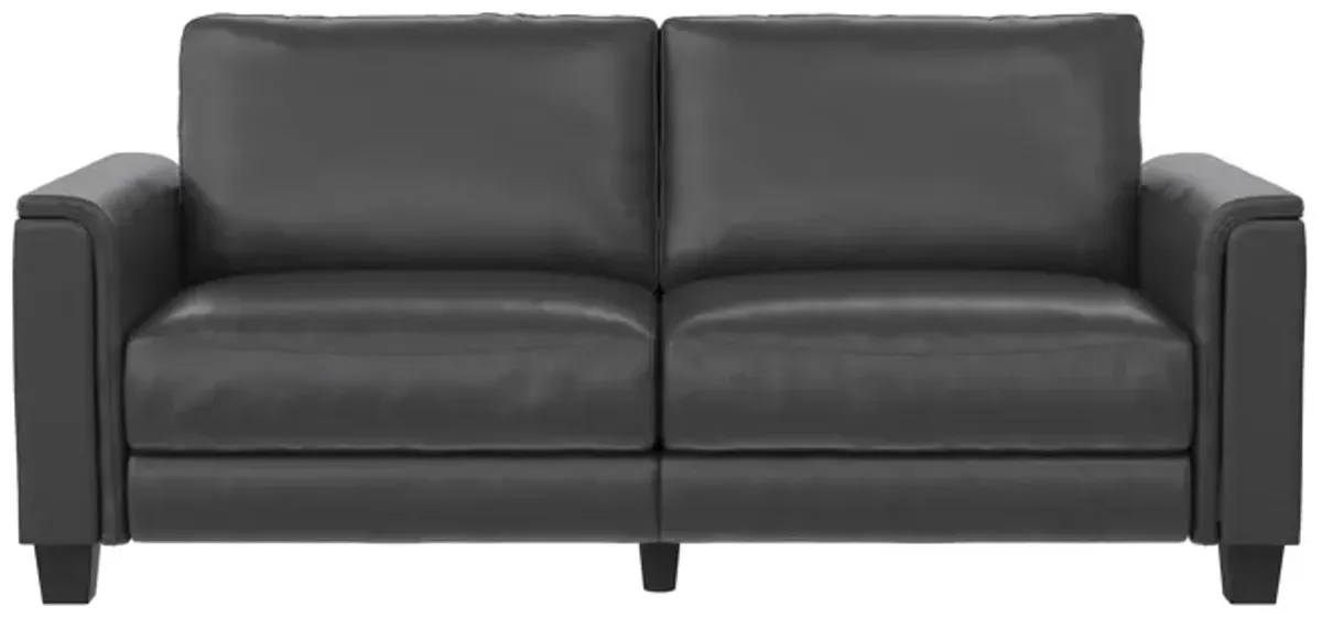 Colton 3 Seater Upholstered Leather Fabric Sofa