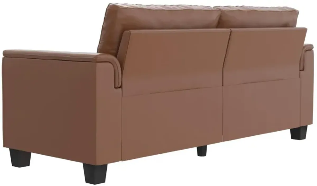 Colton 3 Seater Upholstered Leather Fabric Sofa