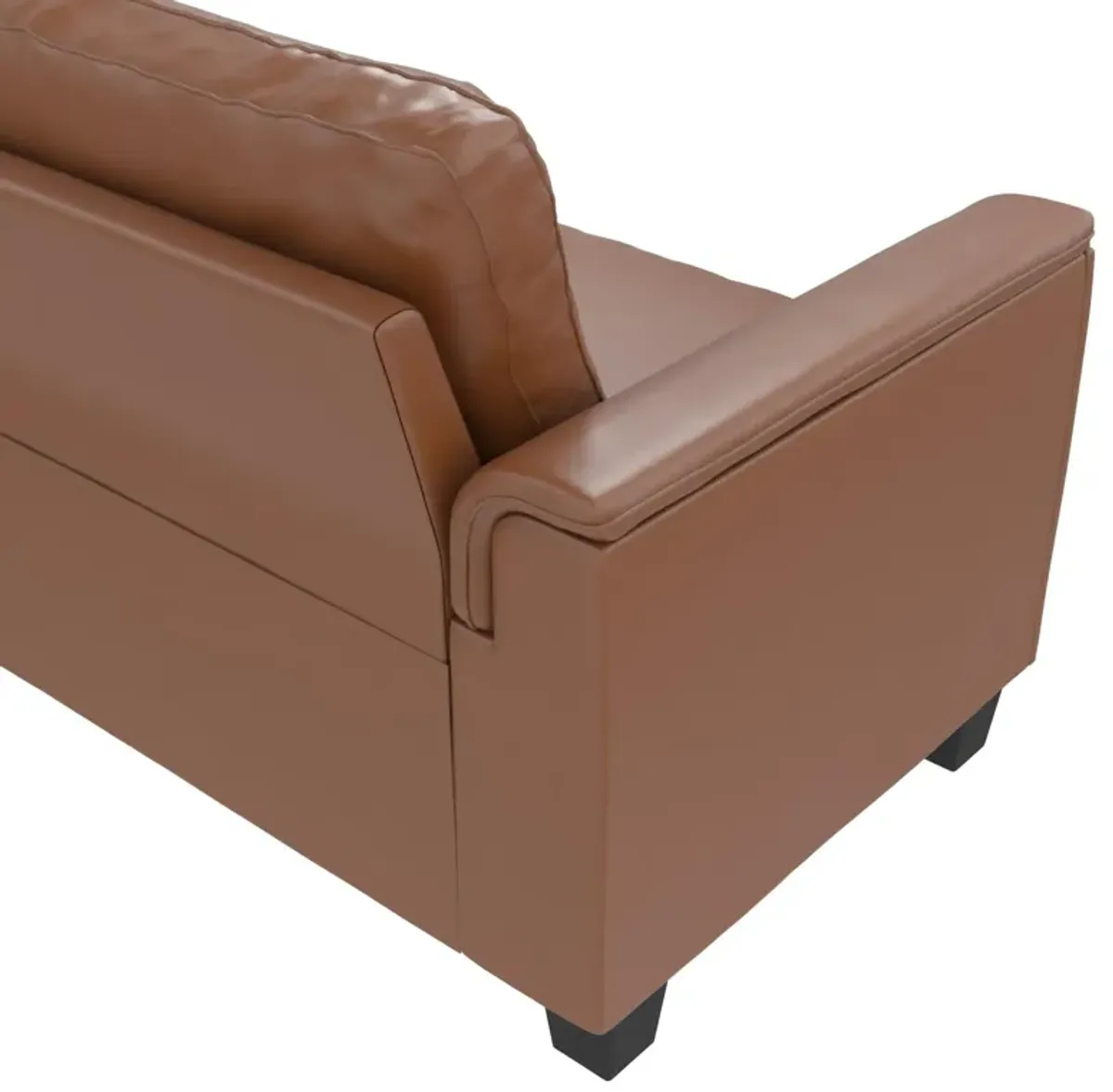 Colton 3 Seater Upholstered Leather Fabric Sofa