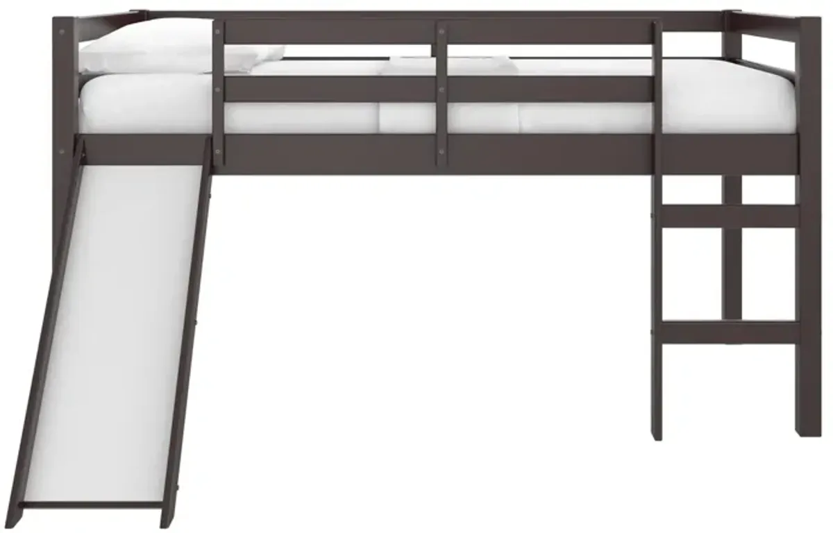 Milton Twin Low Loft Bed with Slide