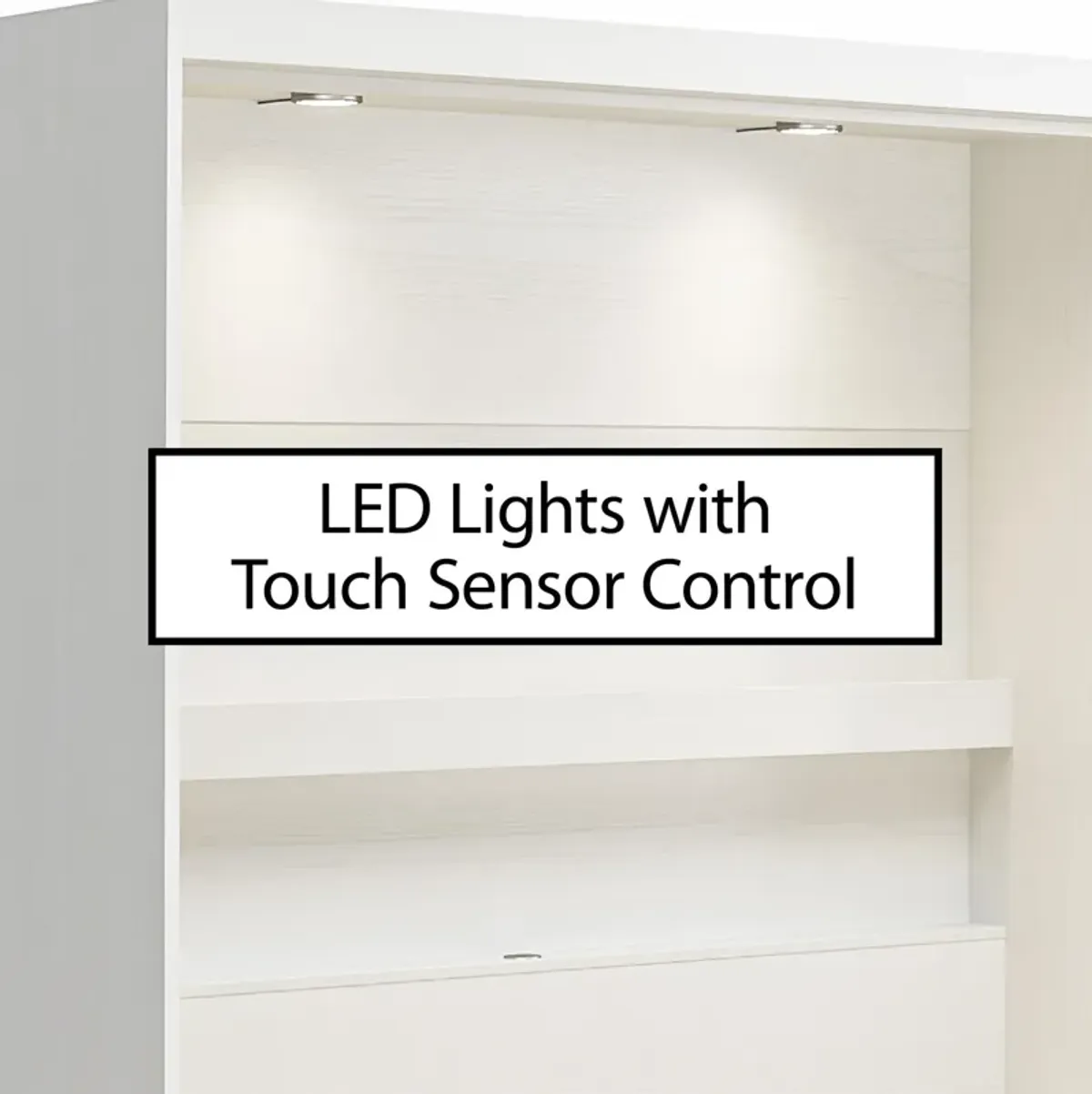 Impressions Murphy Bed with Touch Sensor LED Lighting & Gallery Shelf