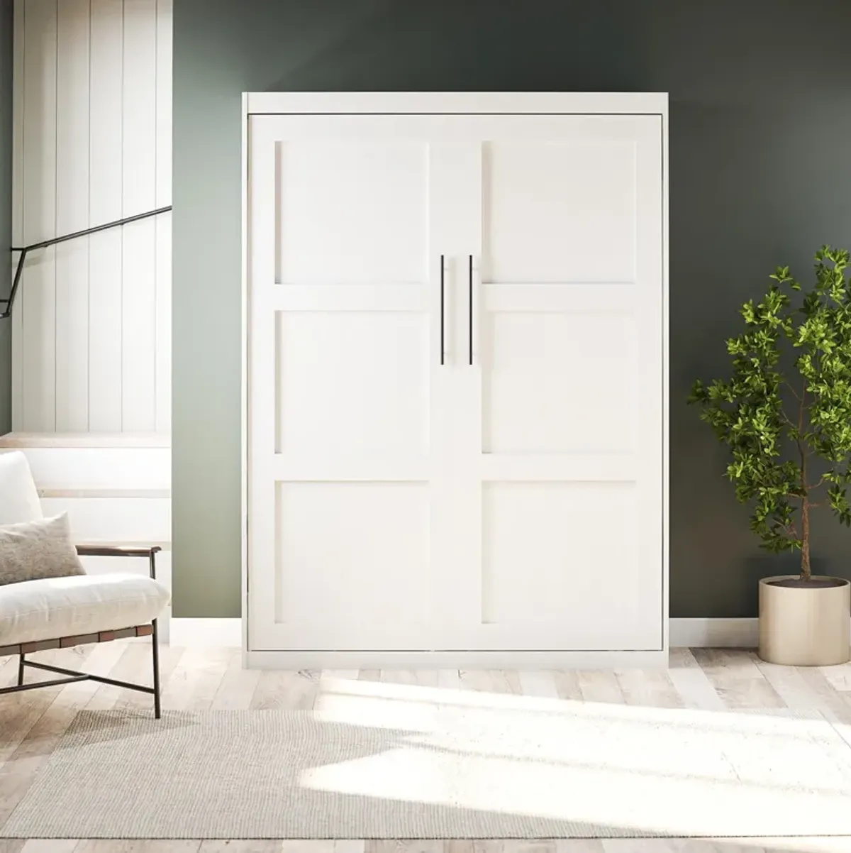 Impressions Murphy Bed with Touch Sensor LED Lighting & Gallery Shelf