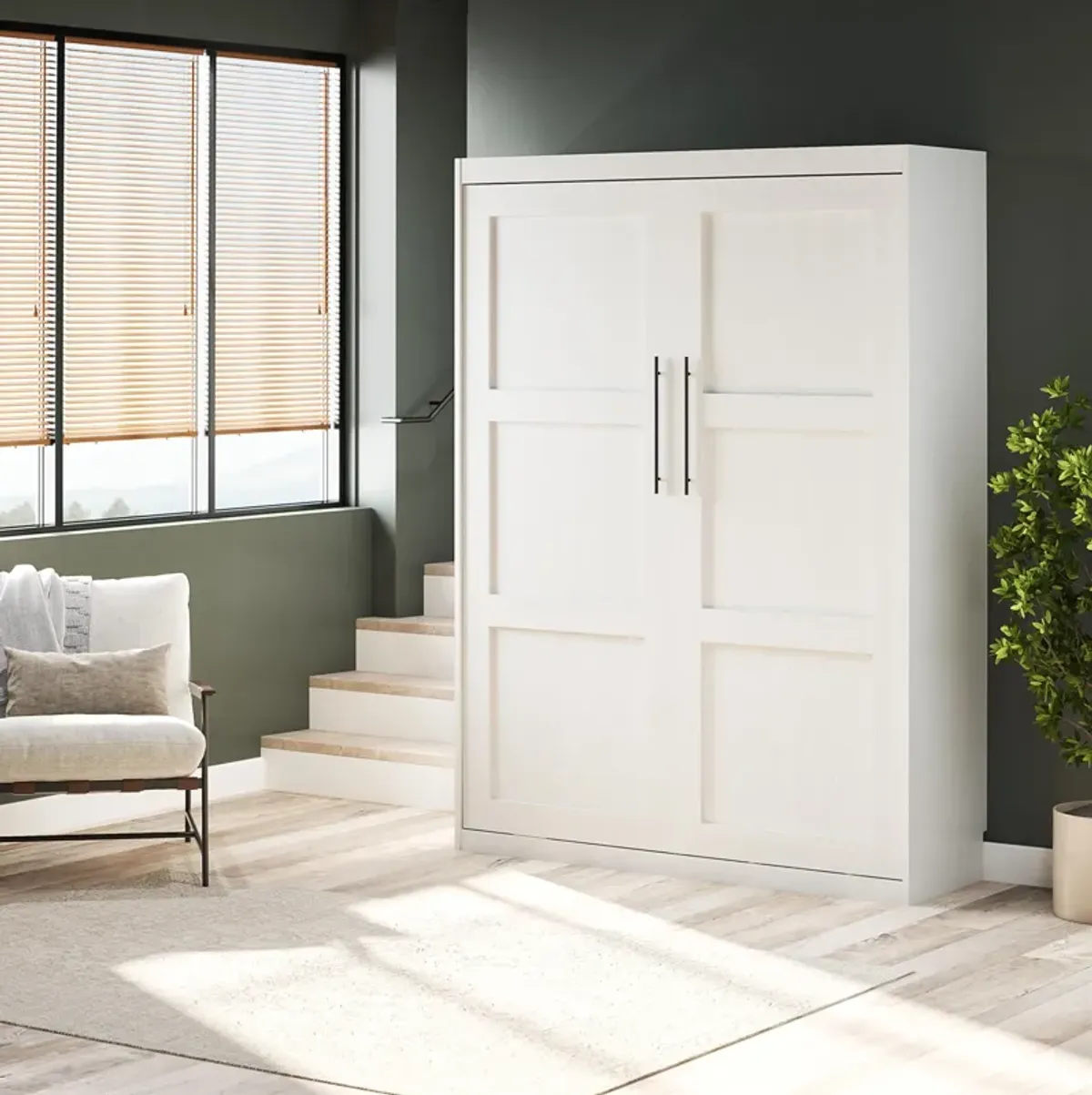 Impressions Murphy Bed with Touch Sensor LED Lighting & Gallery Shelf