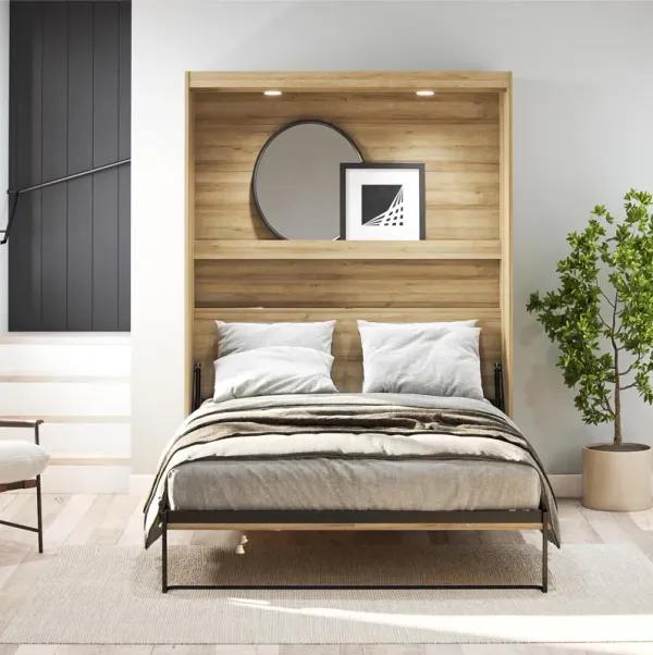 Impressions Murphy Bed with Touch Sensor LED Lighting & Gallery Shelf