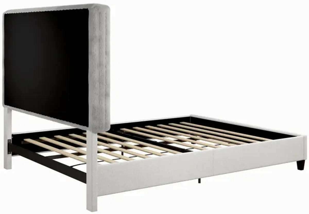 Mondo Platform Frame Bed with Adjustable Tufted Headboard