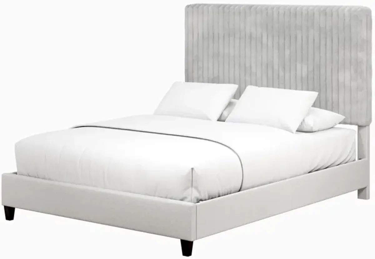 Mondo Platform Frame Bed with Adjustable Tufted Headboard