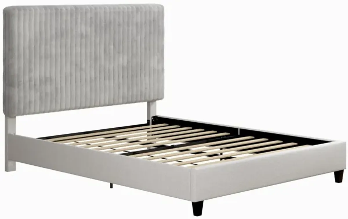 Mondo Platform Frame Bed with Adjustable Tufted Headboard