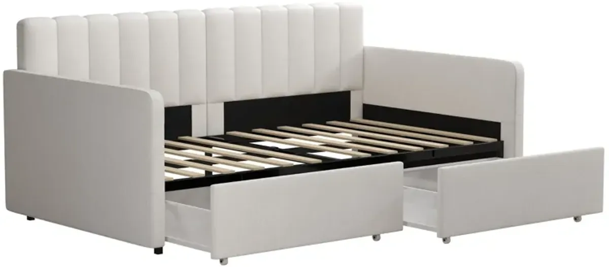 Stratford Upholstered Daybed with Storage Drawers