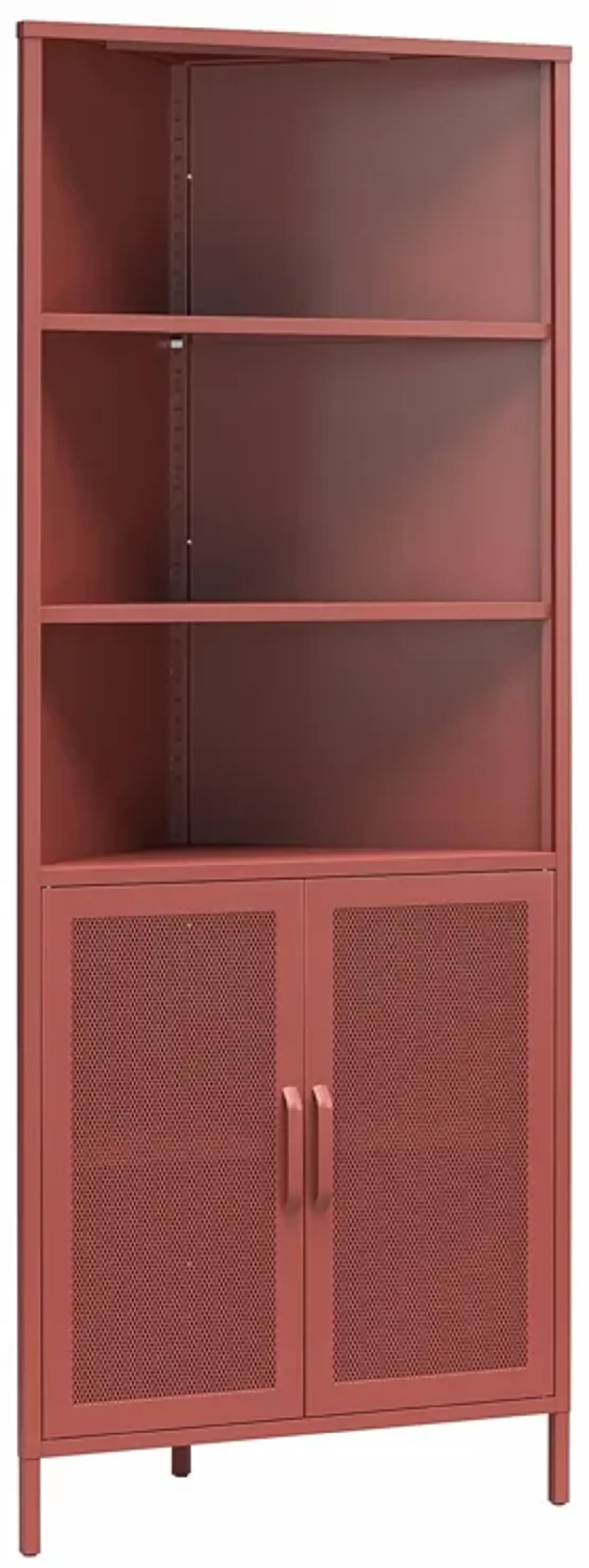 Channing 2 Doors Corner Storage Cabinet with Shelves