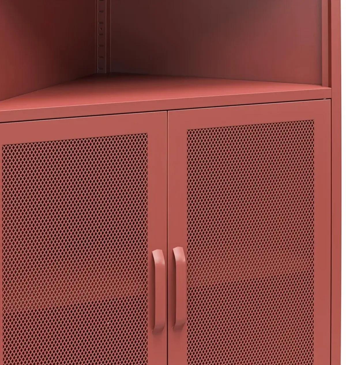 Channing 2 Doors Corner Storage Cabinet with Shelves