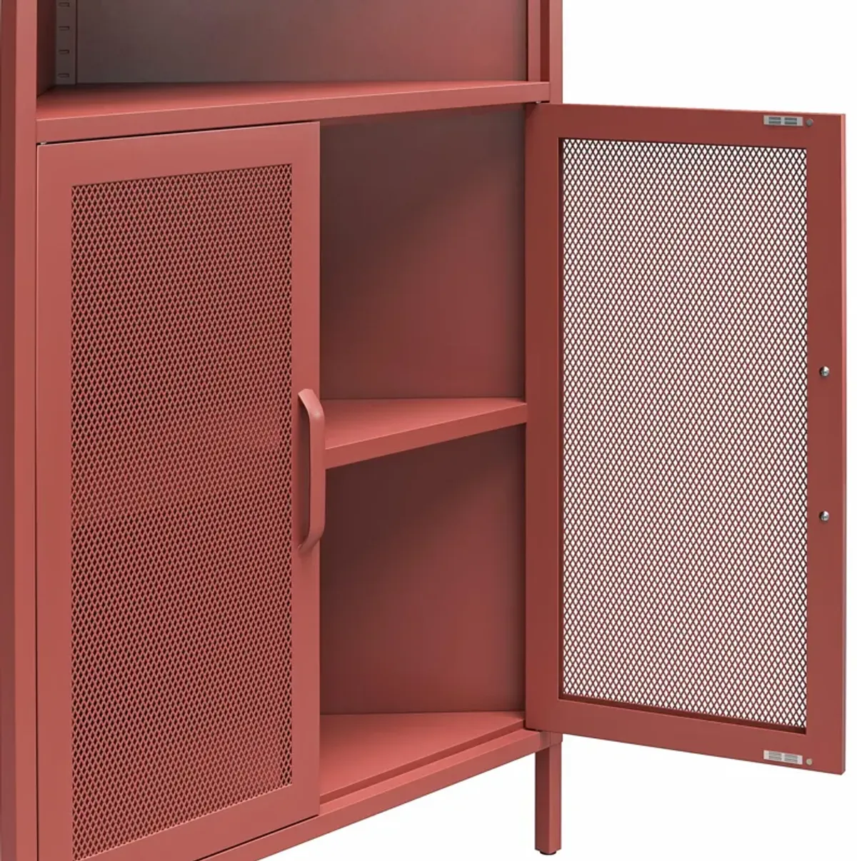 Channing 2 Doors Corner Storage Cabinet with Shelves