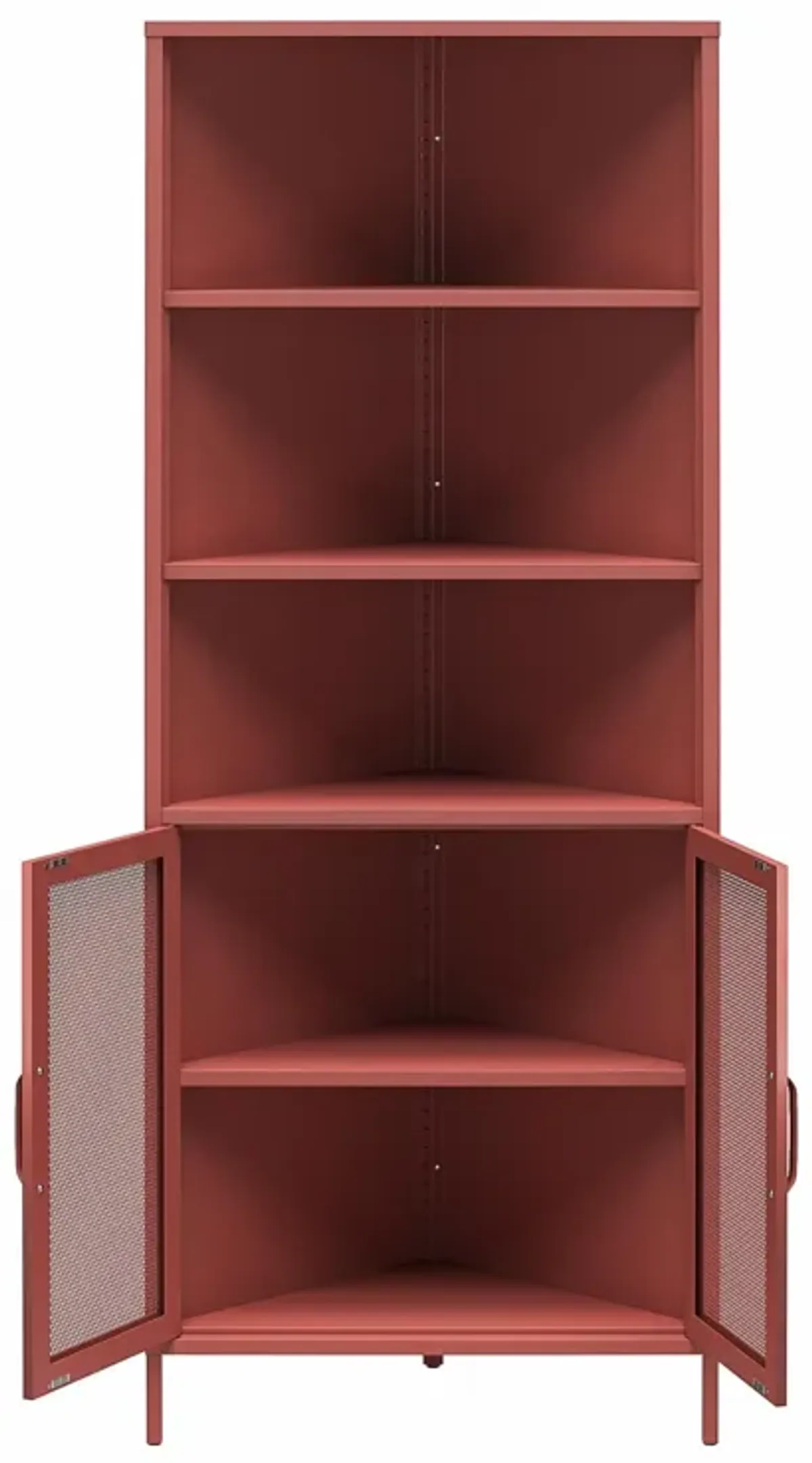 Channing 2 Doors Corner Storage Cabinet with Shelves