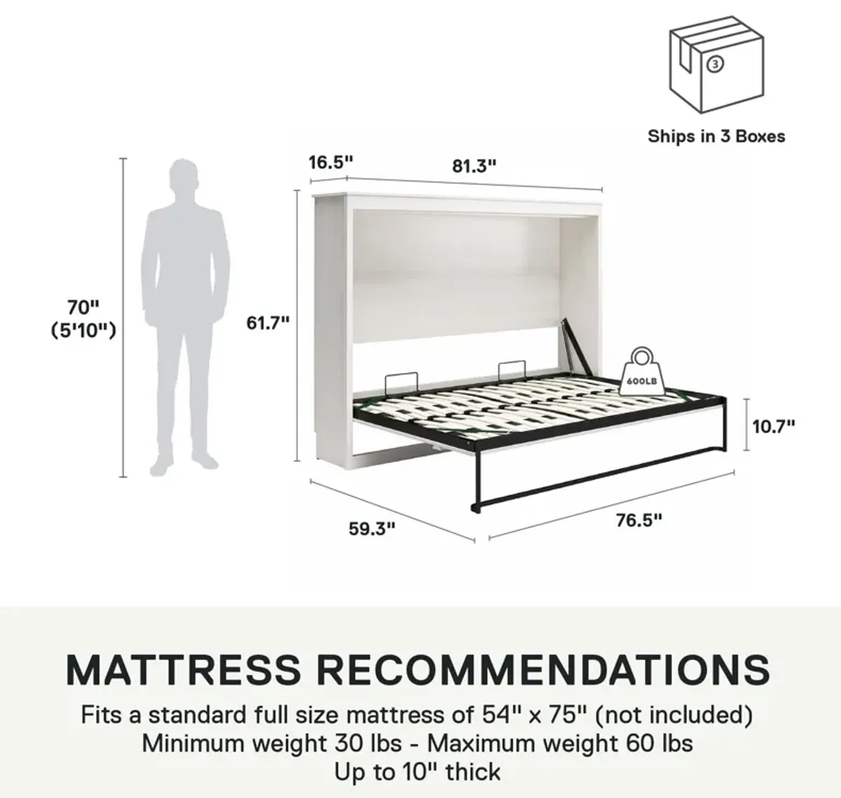 Paramount Full Size Daybed Murphy Bed