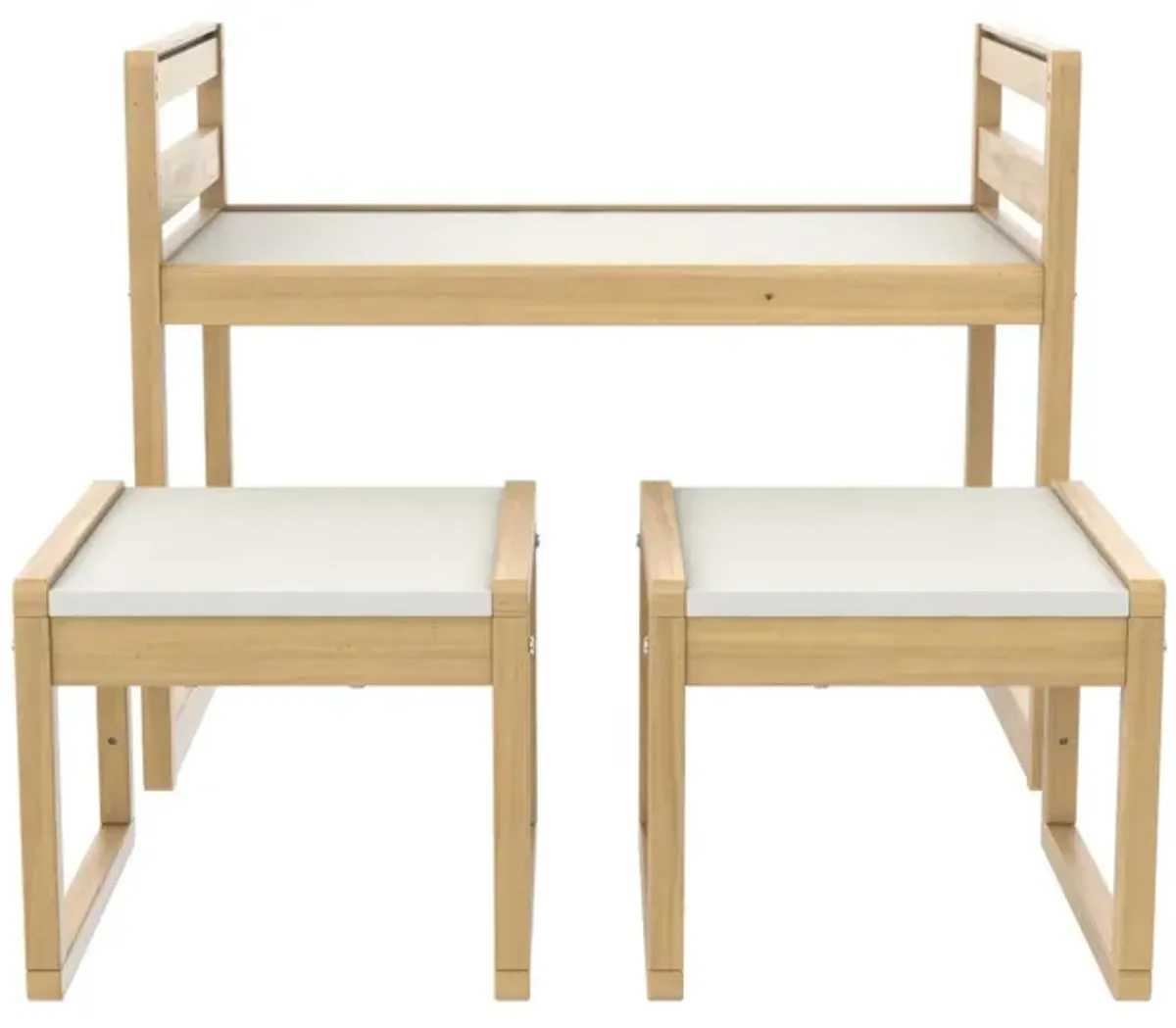 Signy Kids Table and 2 Chairs Set with Adjustable Heights