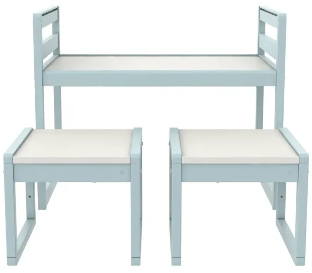 Signy Kids Table and 2 Chairs Set with Adjustable Heights