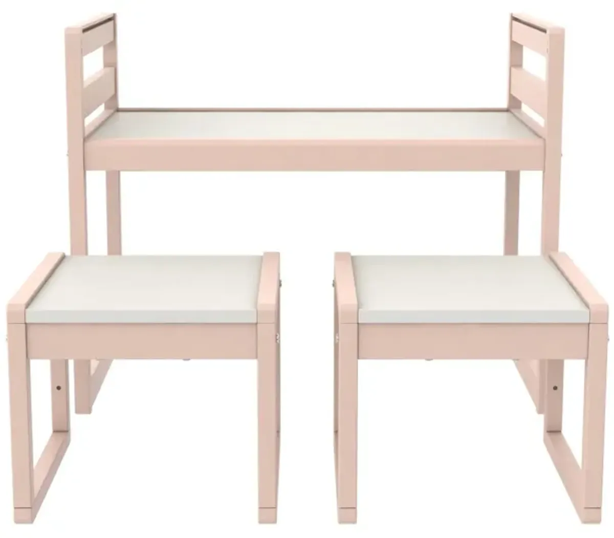 Signy Kids Table and 2 Chairs Set with Adjustable Heights