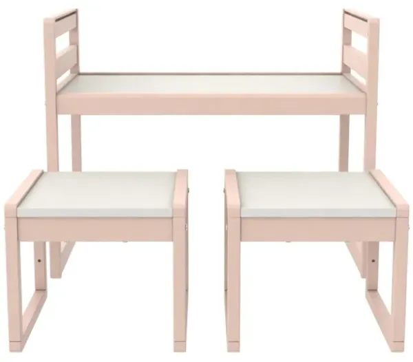 Signy Kids Table and 2 Chairs Set with Adjustable Heights