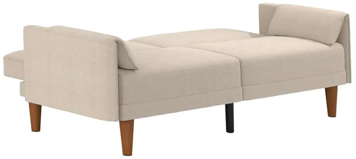 Markham 80.5 inch Futon Sofa Bed with 2 Attached Cushions