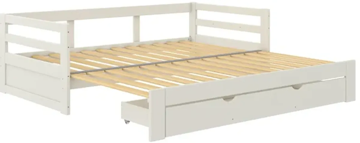 Rhodes Twin to King Wood Daybed with Storage Drawer