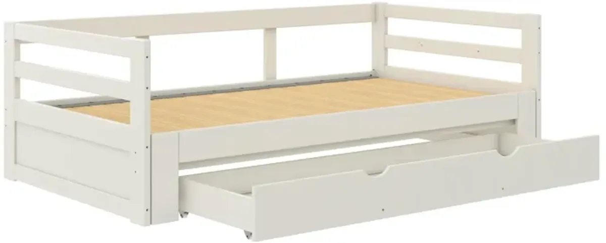 Rhodes Twin to King Wood Daybed with Storage Drawer