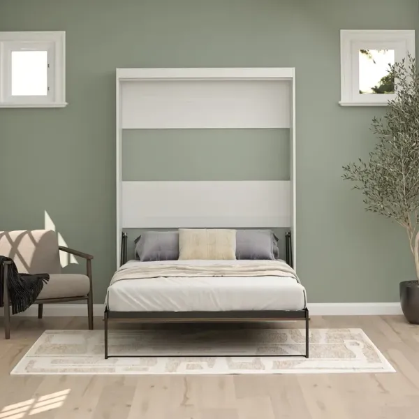 Pinnacle 2-Tone Murphy Bed with Decorative Door Front