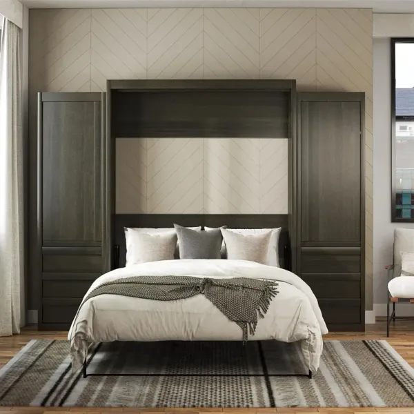 Paramount Murphy Bed Bundle with 2 Armoire Side Cabinets