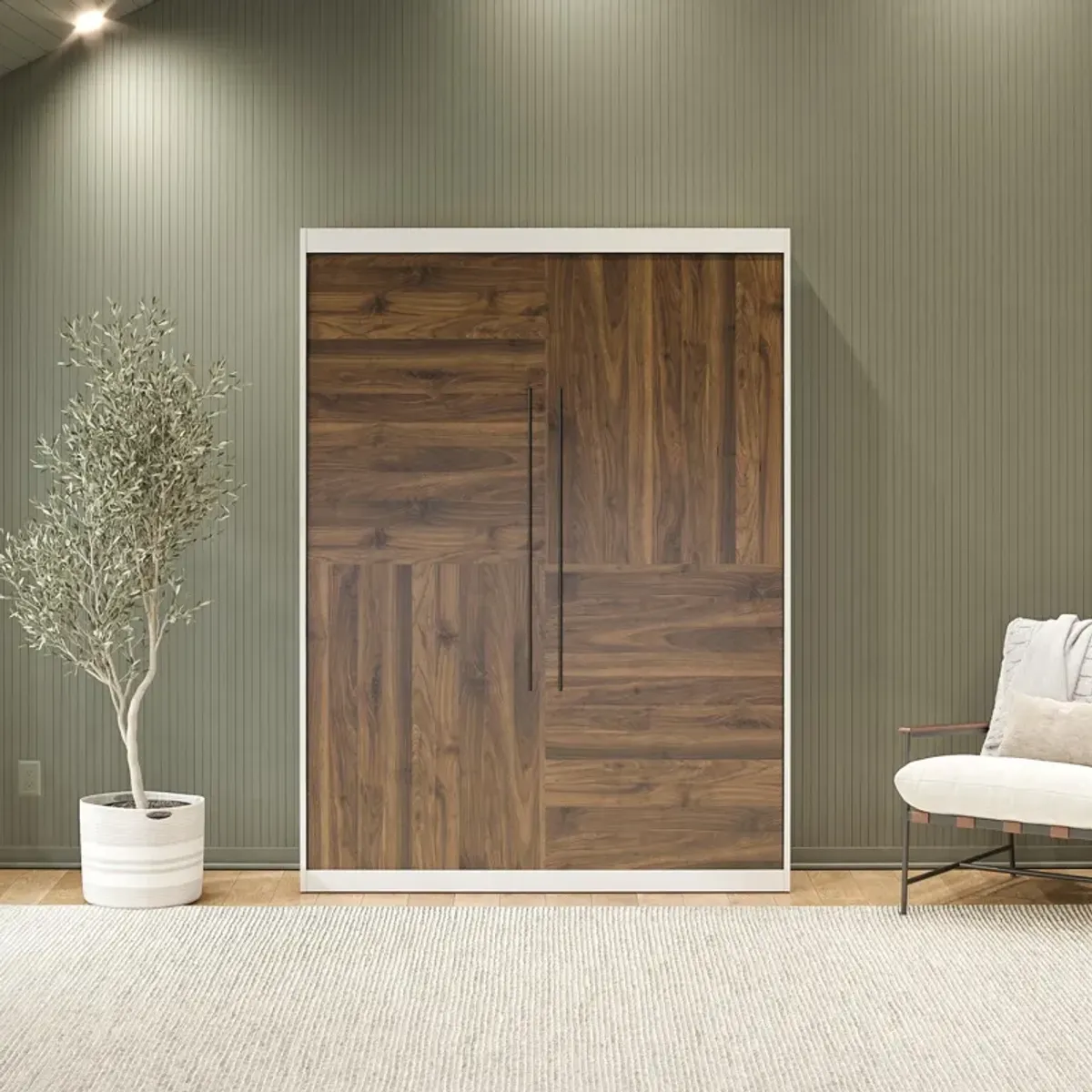 Pinnacle 2-Tone Murphy Bed with Decorative Door Front