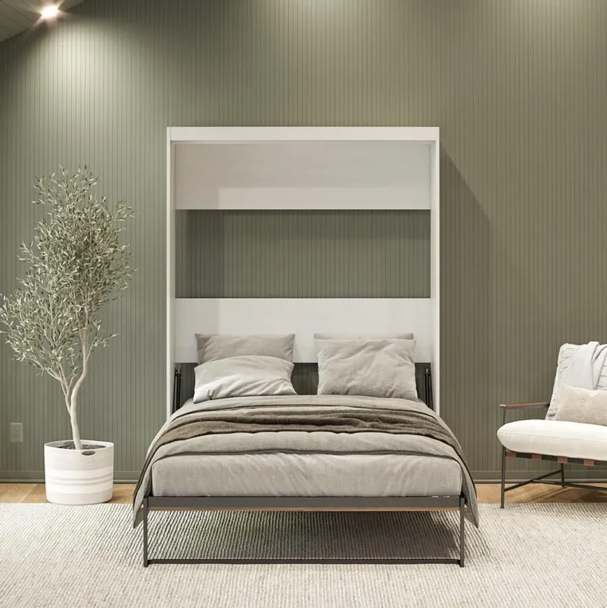 Pinnacle 2-Tone Murphy Bed with Decorative Door Front