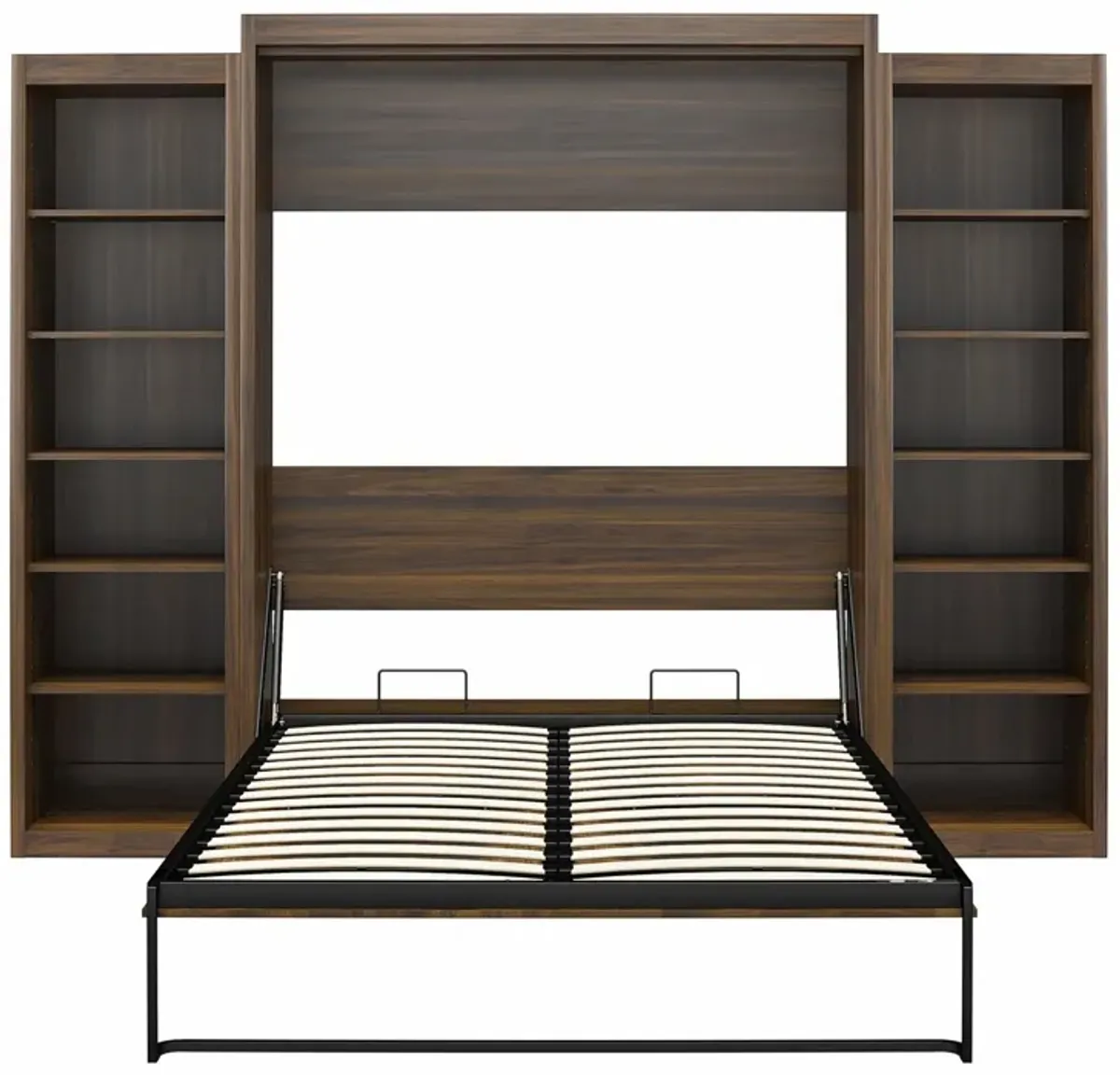 Paramount Murphy Bed with 2 Open Storage Side Cabinets