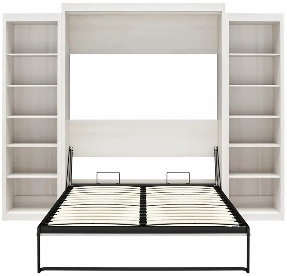 Paramount Murphy Bed with 2 Open Storage Side Cabinets