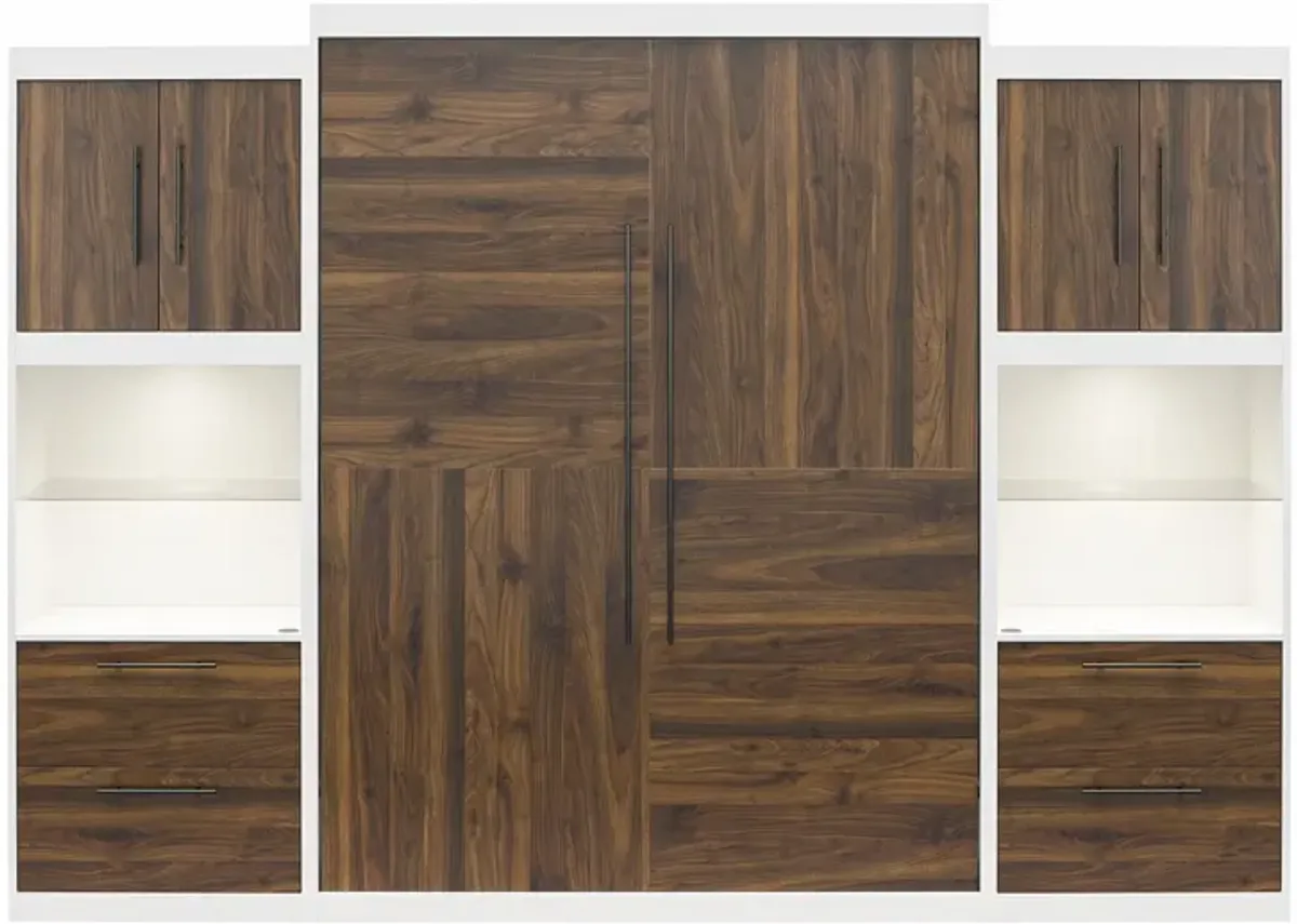 Pinnacle Murphy Bed Bundle with 2 Side Cabinets & Touch Sensor LED Lighting