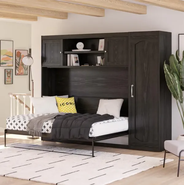 Her Majesty Daybed Murphy Bed Bundle with Wardrobe Storage Cabinet
