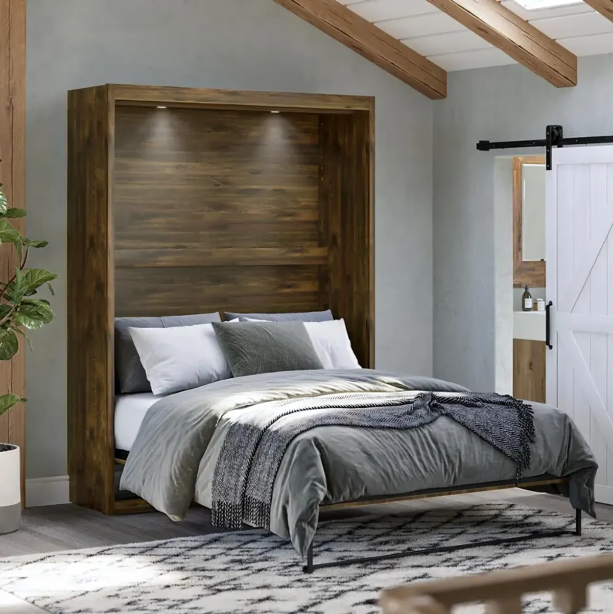 Farmington Murphy Bed with Open Shelf