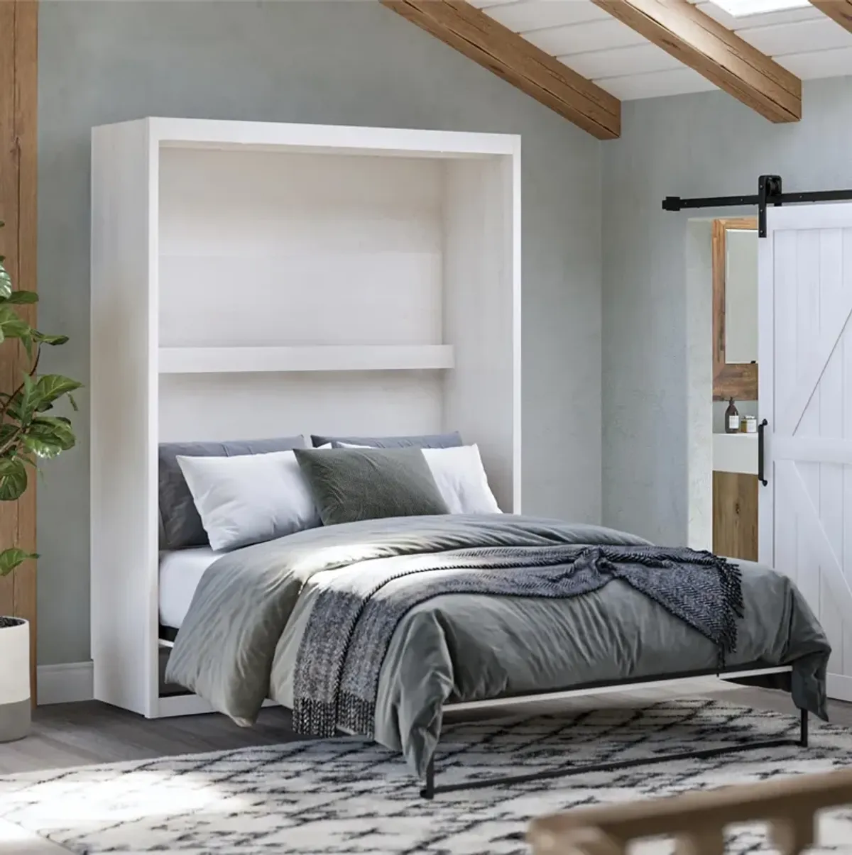Farmington Murphy Bed with Open Shelf