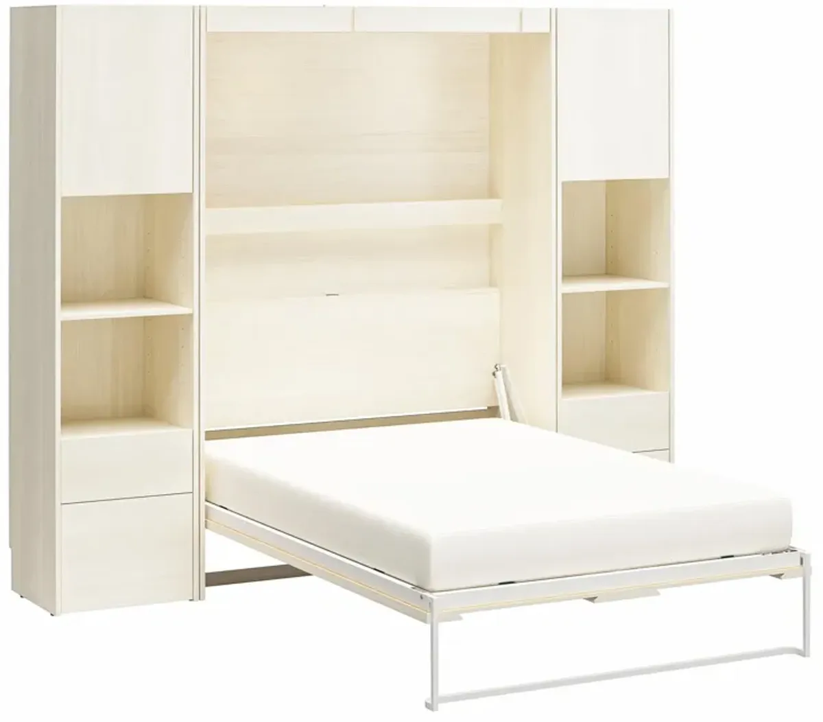 Greenwich Murphy Bed Bundle with 2 Wardrobe Side Storage Cabinets