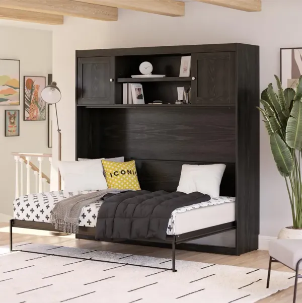 Her Majesty Daybed Murphy Bed with Overhead Storage Cabinet