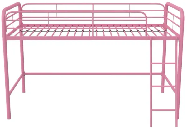 Jett Junior Full Metal Loft Bed with 3 Step Ladder